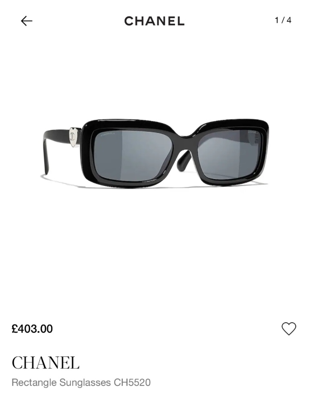 Chanel rectangular sunglasses , 5520-A